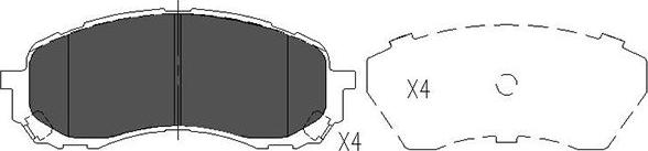 Kavo Parts KBP-8018 - Kit pastiglie freno, Freno a disco www.autoricambit.com