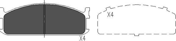 Kavo Parts KBP-3505 - Kit pastiglie freno, Freno a disco www.autoricambit.com