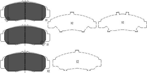 Kavo Parts KBP-2047 - Kit pastiglie freno, Freno a disco www.autoricambit.com