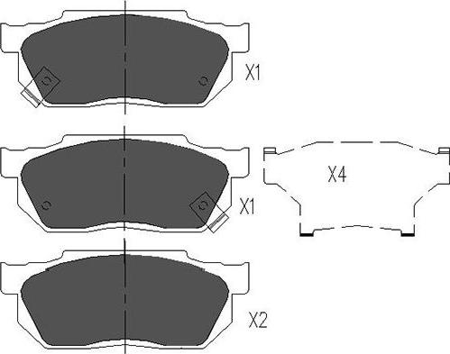 Kavo Parts KBP-2001 - Kit pastiglie freno, Freno a disco www.autoricambit.com