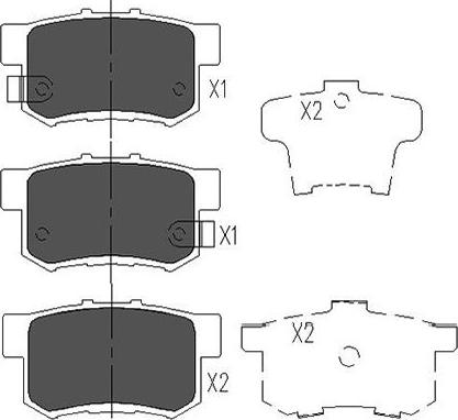 Kavo Parts KBP-2008 - Kit pastiglie freno, Freno a disco www.autoricambit.com