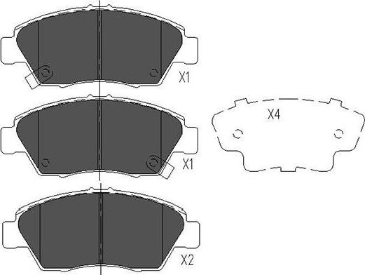 Kavo Parts KBP-2003 - Kit pastiglie freno, Freno a disco www.autoricambit.com