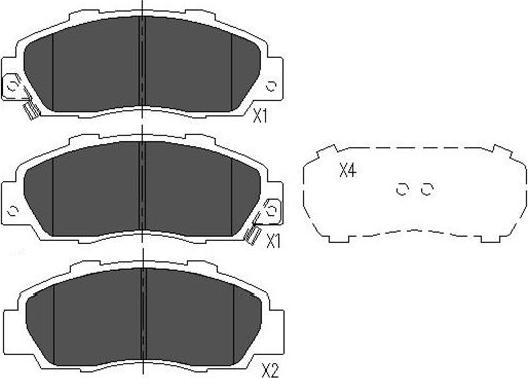 Kavo Parts KBP-2002 - Kit pastiglie freno, Freno a disco www.autoricambit.com