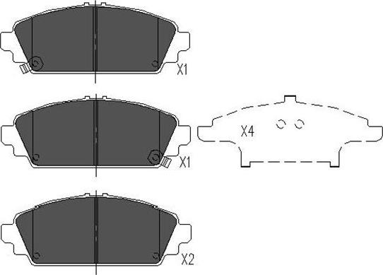 Kavo Parts KBP-2010 - Kit pastiglie freno, Freno a disco www.autoricambit.com