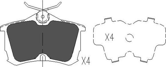 Kavo Parts KBP-2011 - Kit pastiglie freno, Freno a disco www.autoricambit.com