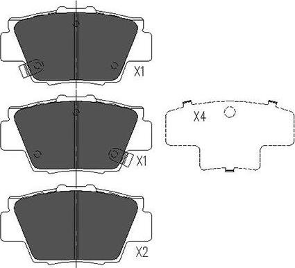 Kavo Parts KBP-2032 - Kit pastiglie freno, Freno a disco www.autoricambit.com