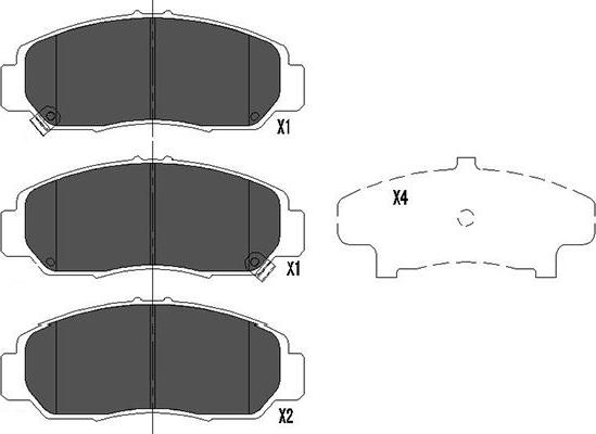 Kavo Parts KBP-2037 - Kit pastiglie freno, Freno a disco www.autoricambit.com