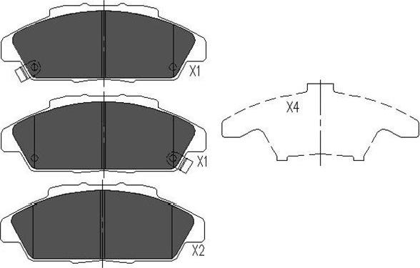 Kavo Parts KBP-2025 - Kit pastiglie freno, Freno a disco www.autoricambit.com