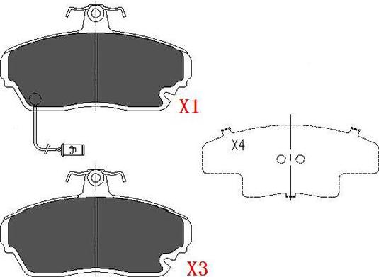 Kavo Parts KBP-2021 - Kit pastiglie freno, Freno a disco www.autoricambit.com