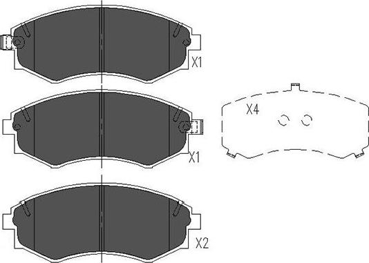 Kavo Parts KBP-7504 - Kit pastiglie freno, Freno a disco www.autoricambit.com