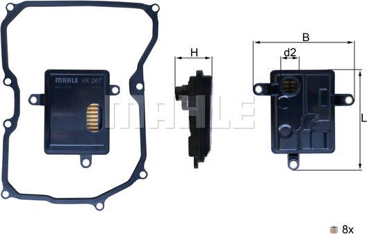 KNECHT HX 267D - Filtro idraulico, Cambio automatico www.autoricambit.com