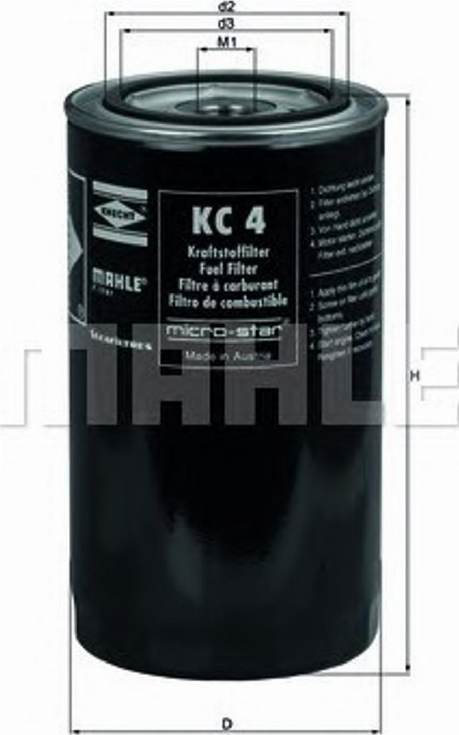 KNECHT KC 4 - Filtro carburante www.autoricambit.com