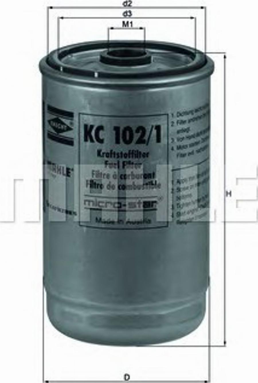 KNECHT KC 102/1 - Filtro carburante www.autoricambit.com