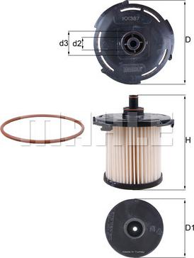 KNECHT KX 387D - Filtro carburante www.autoricambit.com