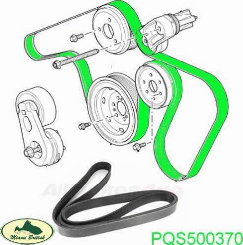 Land Rover PQS500370 - Cinghia Poly-V www.autoricambit.com