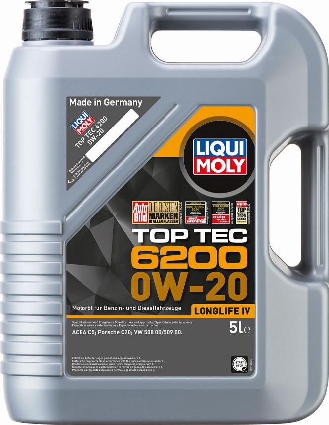 Liqui Moly TOP TEC 6200 0W-20 - Olio motore www.autoricambit.com