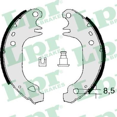 LPR 03110 - Kit freno, freni a tamburo www.autoricambit.com