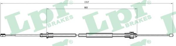 LPR C0998B - Cavo comando, Freno stazionamento www.autoricambit.com