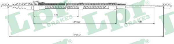 LPR C0952B - Cavo comando, Freno stazionamento www.autoricambit.com