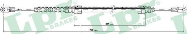 LPR C0909B - Cavo comando, Freno stazionamento www.autoricambit.com