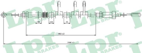 LPR C0984B - Cavo comando, Freno stazionamento www.autoricambit.com