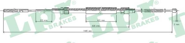 LPR C0939B - Cavo comando, Freno stazionamento www.autoricambit.com