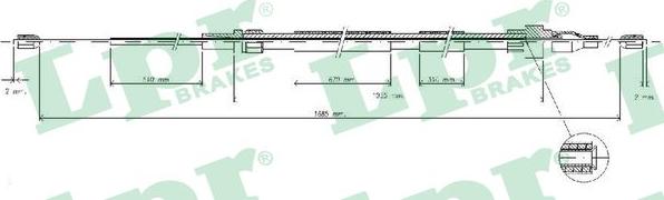 LPR C0936B - Cavo comando, Freno stazionamento www.autoricambit.com