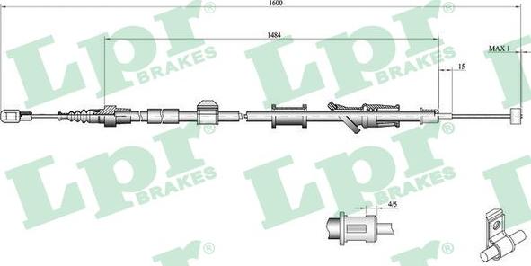 LPR C0921B - Cavo comando, Freno stazionamento www.autoricambit.com