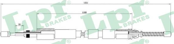 LPR C0974B - Cavo comando, Freno stazionamento www.autoricambit.com