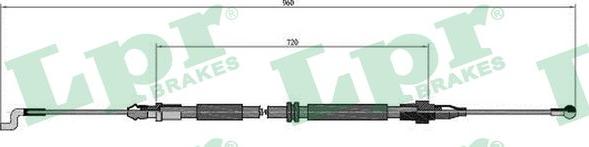 LPR C0973B - Cavo comando, Freno stazionamento www.autoricambit.com