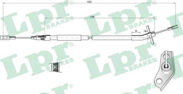 LPR C0445B - Cavo comando, Freno stazionamento www.autoricambit.com