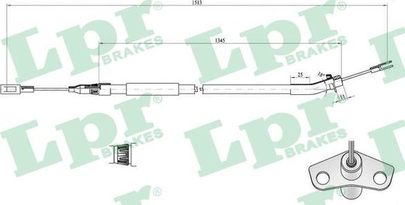 LPR C0448B - Cavo comando, Freno stazionamento www.autoricambit.com