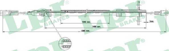 LPR C0454B - Cavo comando, Freno stazionamento www.autoricambit.com