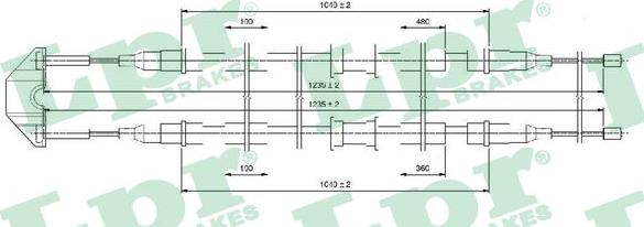 LPR C0550B - Cavo comando, Freno stazionamento www.autoricambit.com