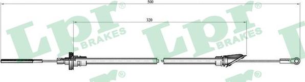 LPR C0564C - Cavo comando, Comando frizione www.autoricambit.com