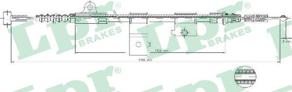 LPR C0515B - Cavo comando, Freno stazionamento www.autoricambit.com