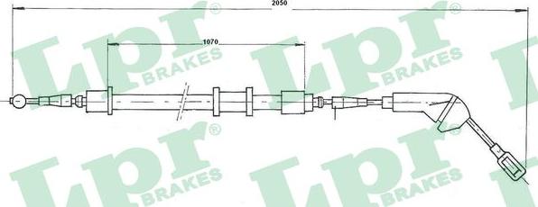 LPR C0582B - Cavo comando, Freno stazionamento www.autoricambit.com