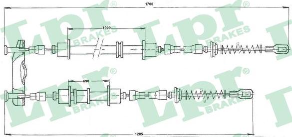 LPR C0534B - Cavo comando, Freno stazionamento www.autoricambit.com