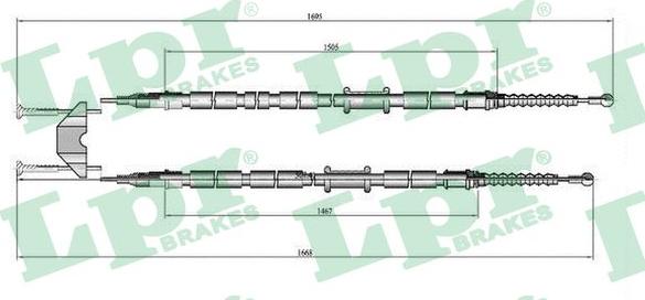 LPR C0538B - Cavo comando, Freno stazionamento www.autoricambit.com