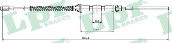 LPR C0574B - Cavo comando, Freno stazionamento www.autoricambit.com