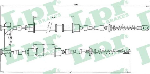 LPR C0572B - Cavo comando, Freno stazionamento www.autoricambit.com