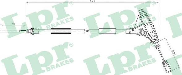 LPR C0641B - Cavo comando, Freno stazionamento www.autoricambit.com