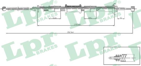 LPR C0653B - Cavo comando, Freno stazionamento www.autoricambit.com