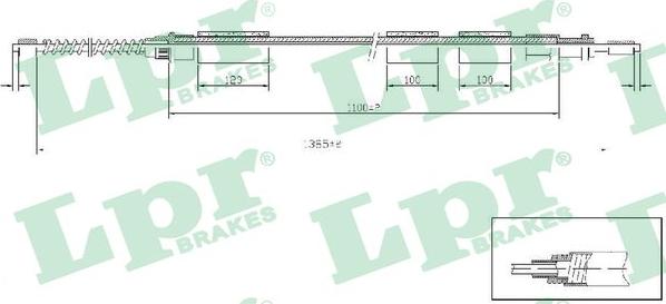 LPR C0609B - Cavo comando, Freno stazionamento www.autoricambit.com