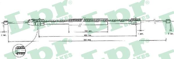 LPR C0630B - Cavo comando, Freno stazionamento www.autoricambit.com