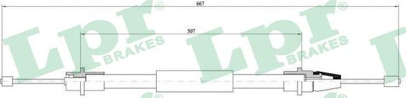 LPR C0637B - Cavo comando, Freno stazionamento www.autoricambit.com