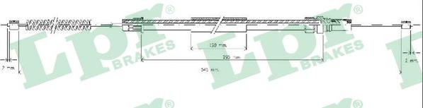 LPR C0629B - Cavo comando, Freno stazionamento www.autoricambit.com