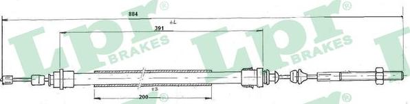 LPR C0627B - Cavo comando, Freno stazionamento www.autoricambit.com