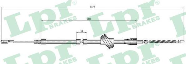 LPR C0046B - Cavo comando, Freno stazionamento www.autoricambit.com