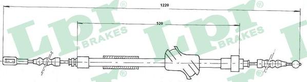 LPR C0041B - Cavo comando, Freno stazionamento www.autoricambit.com